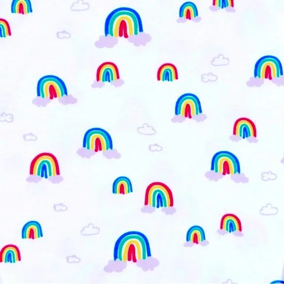 New Hanna Andersson Sleeper Gown Girls 3-6M 60 cm Boys Rainbows Organic Cotton - Picture 4 of 5